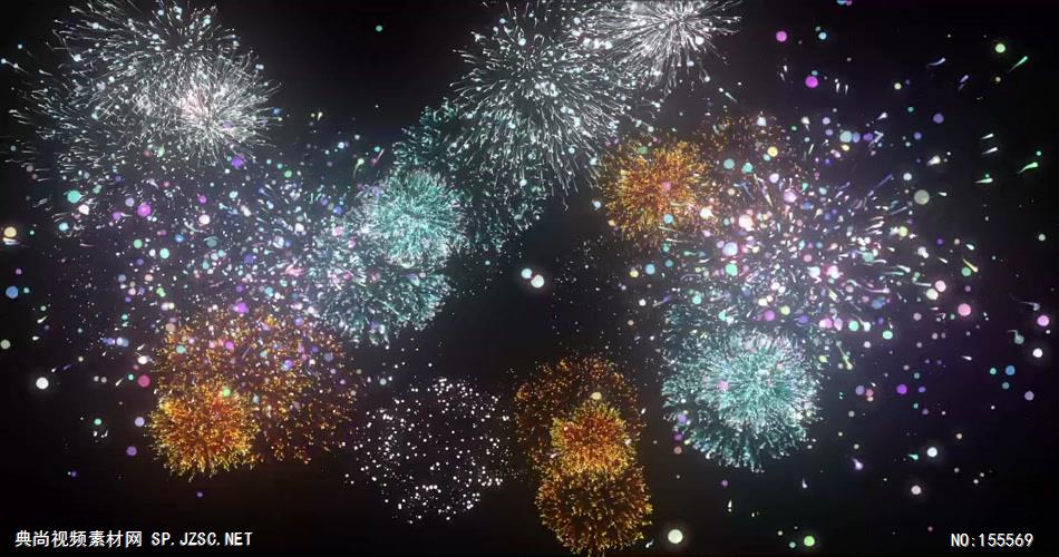 Fireworks 1 烟花喜庆炫丽 视频动态背景 虚拟背景视频