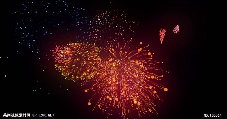 Fireworks 4 烟花喜庆炫丽 视频动态背景 虚拟背景视频