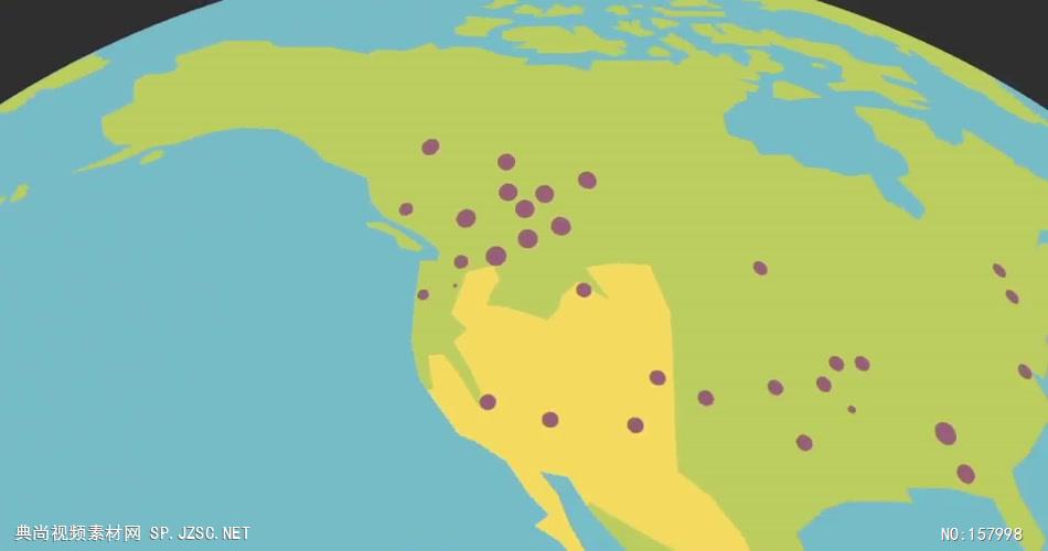 AE：AE卡通地球缩放地图位置展示  ae素材下载17