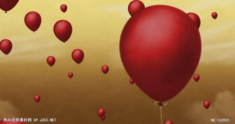 气球气泡告白Y1456红色气球上升 led视频背景 视频素材动态背景