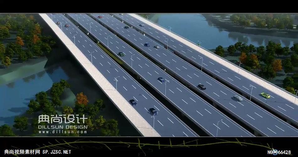 16二环路道路三维动画2 道路景观三维动画 道路设计动画