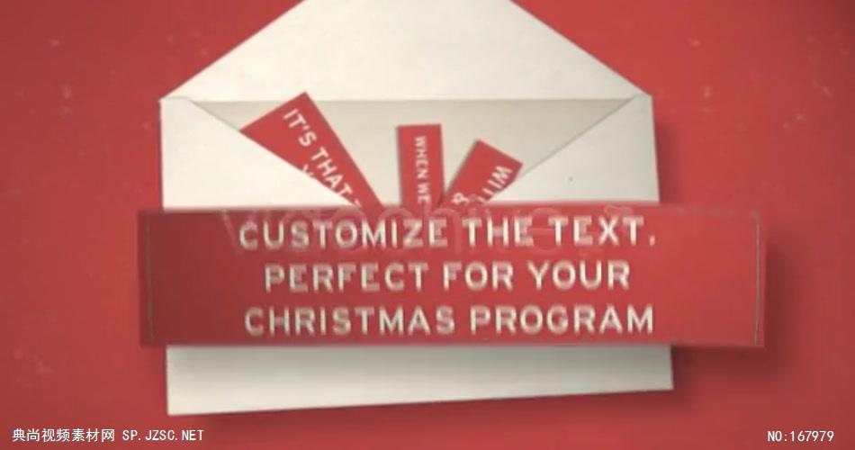 12075 圣诞节的信封 免费AE模板片头视频模板, AE素材,国外AE源文件下载 片头ae素材