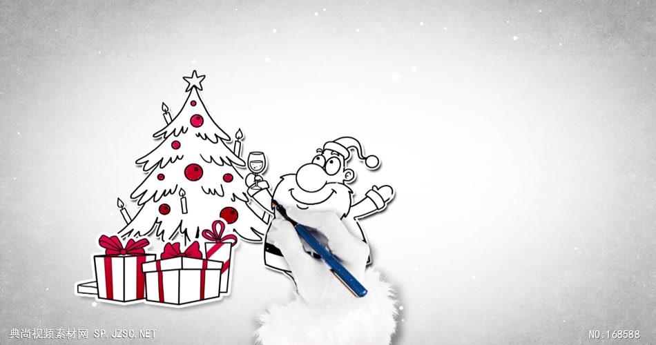ED卡通圣诞节祝福素材 EDIUS模板 圣诞节 EDIUS素材 节日模版