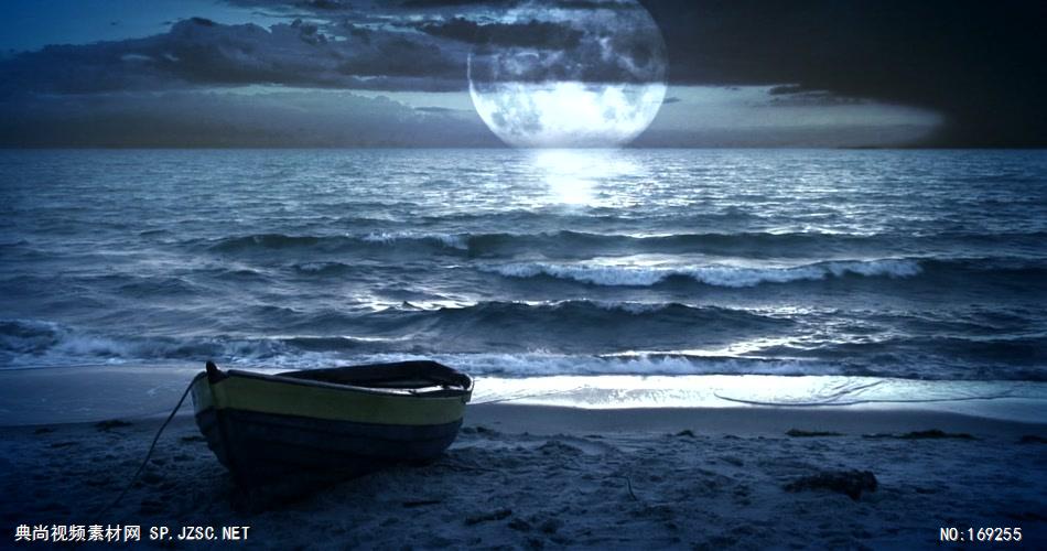 海边月亮意境大海沙滩iStock_000005220379HD1080