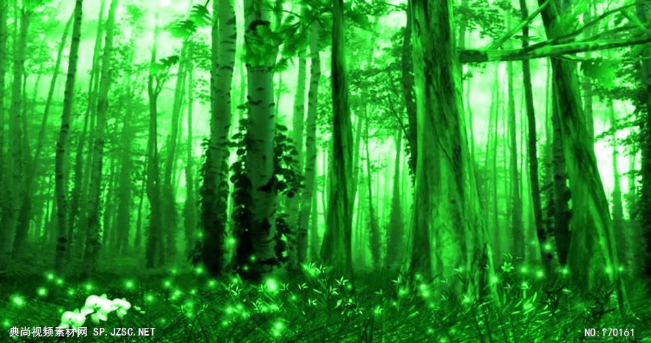 -梦幻绿色森林款梦幻森林155 led视频素材库
