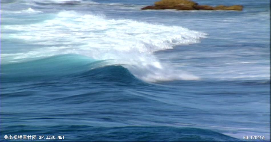 海景波浪海浪36有声音 led视频素材库