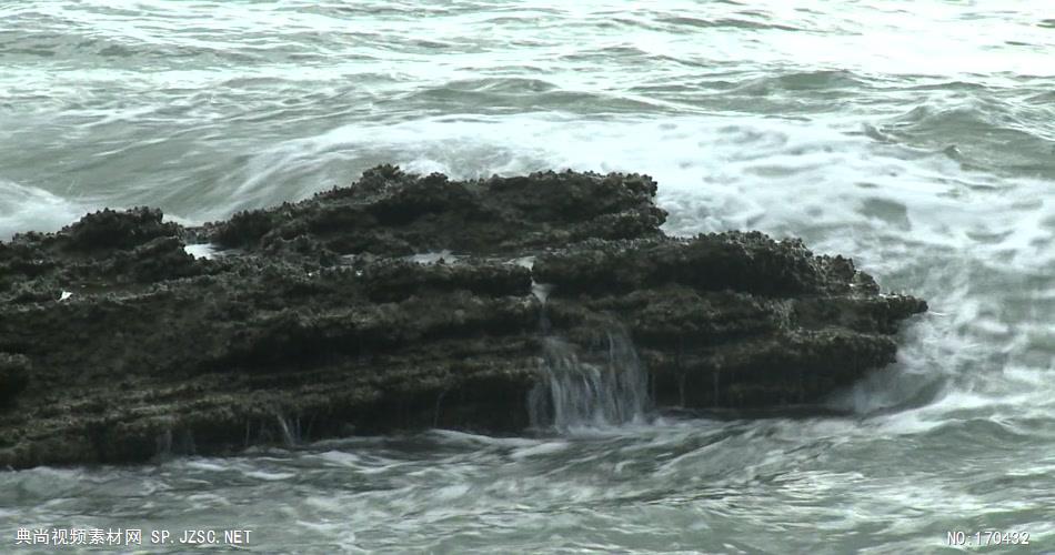 海景波浪海浪63有声音 led视频素材库