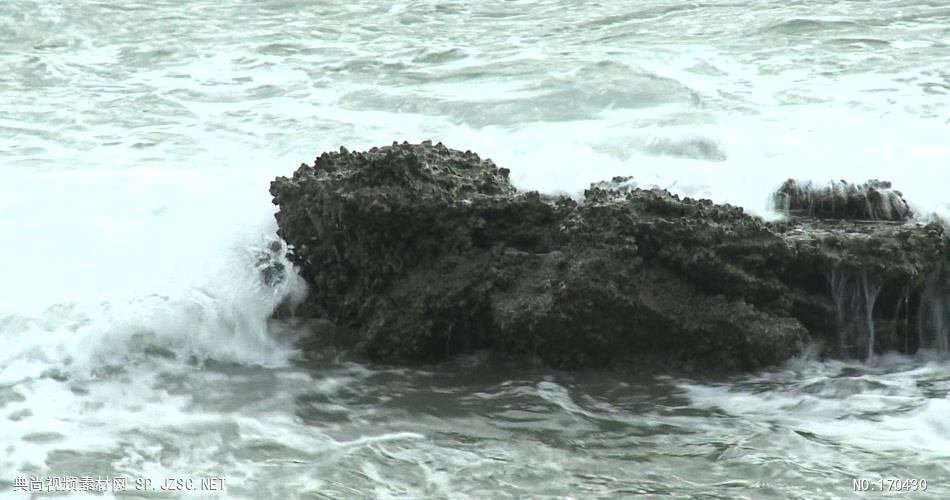 海景波浪海浪62有声音 led视频素材库