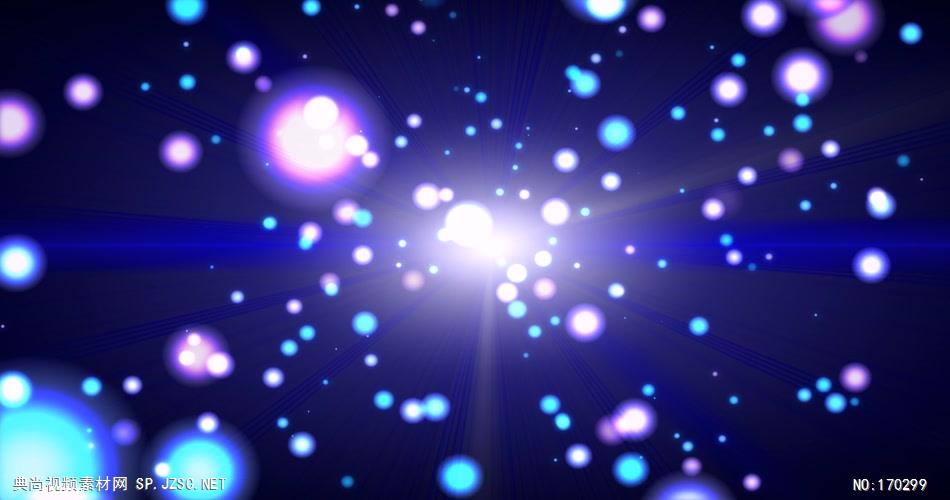 -超炫动态粒子款3363蓝色星空光点闪烁粒子 led视频素材库