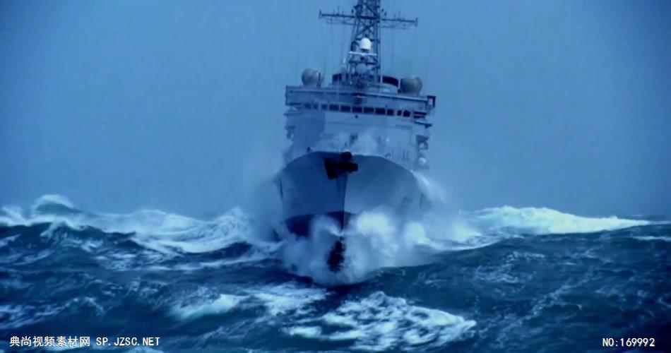 -帆船航海波浪款Y5539轮船出海激起浪花 led视频素材库