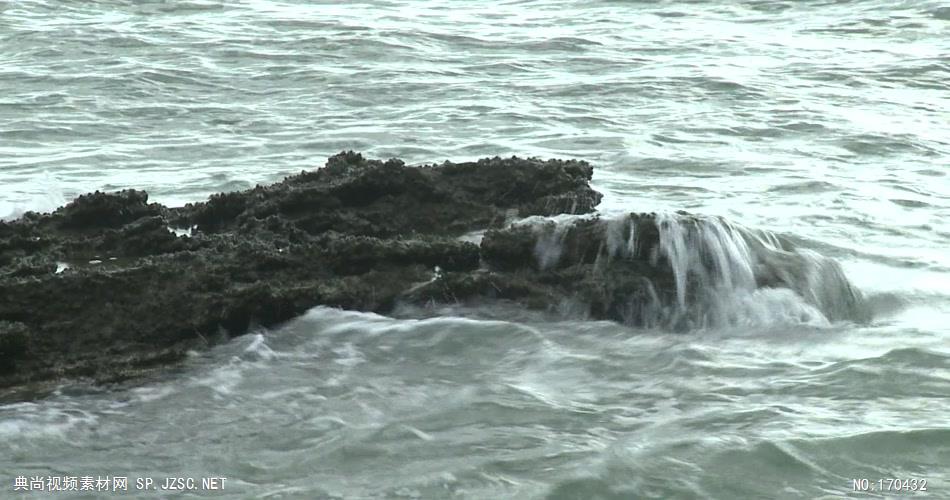 海景波浪海浪63有声音 led视频素材库