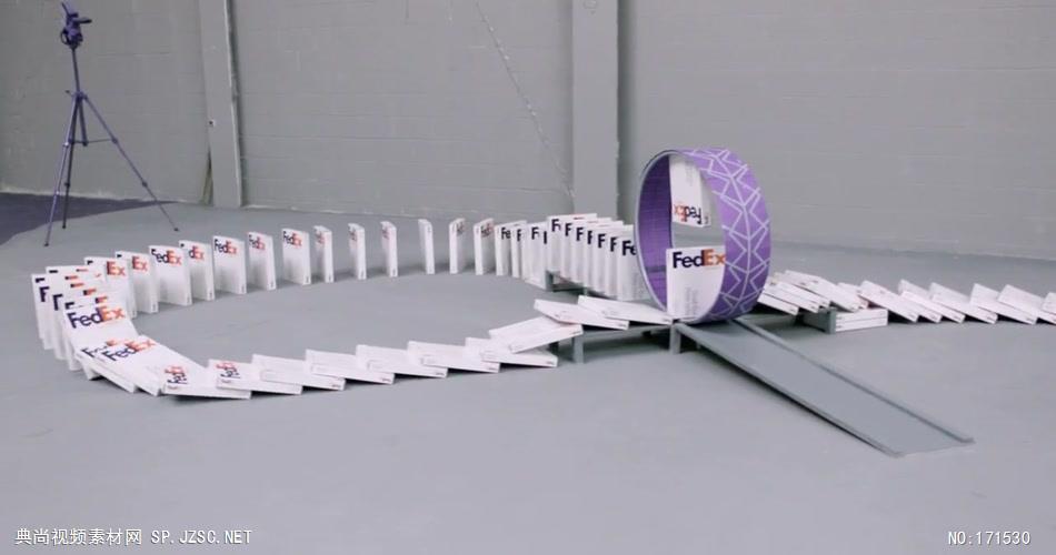 FedEx 快递广告多米诺篇.720p 欧美高清广告视频