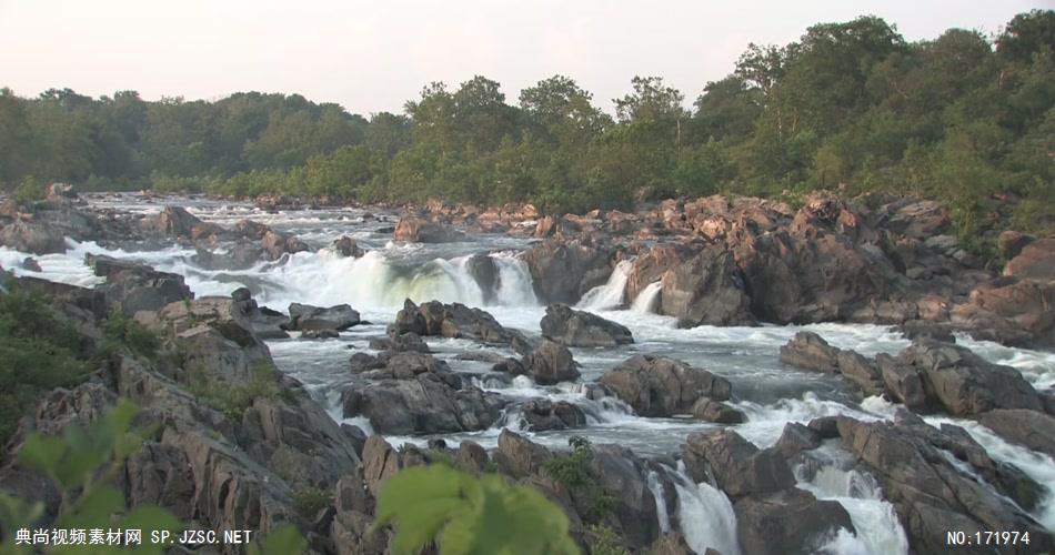 瀑布宽镜头 Waterfalls Wide Shot 高清视频全集_batchStoc Video高清视频素材下载 led视频背景 led下载