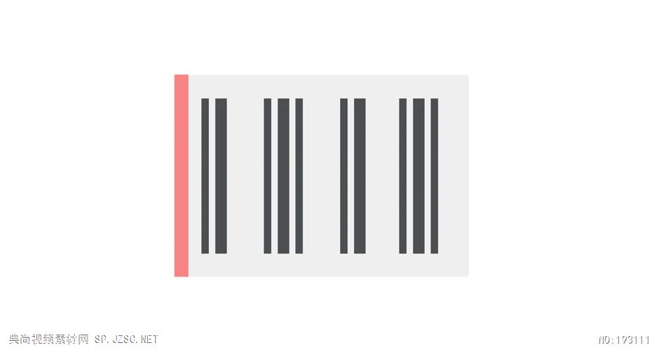 卡通扁平动画图标 -   -  Barcode 视频素材下载