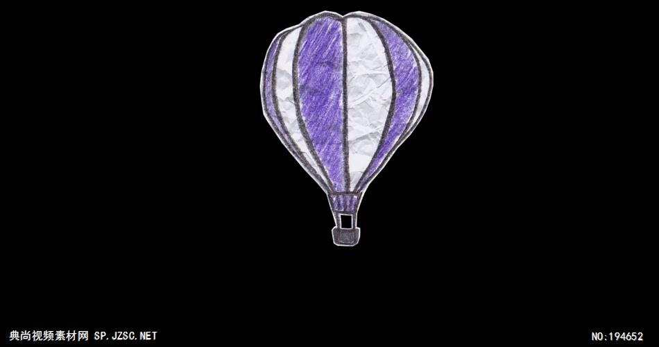 纸质装饰元素  (   )AirBallon1 视频素材下载