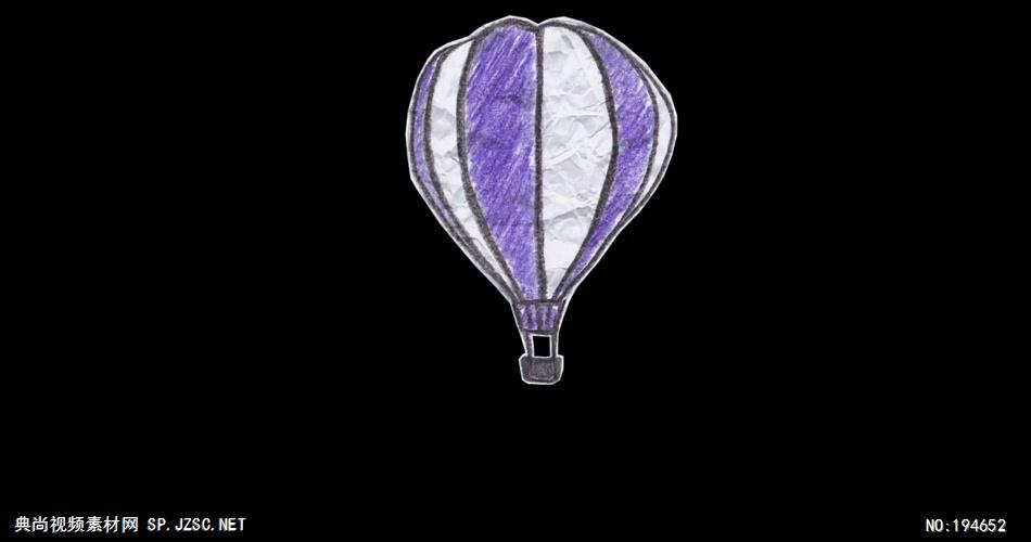 纸质装饰元素  (   )AirBallon1 视频素材下载