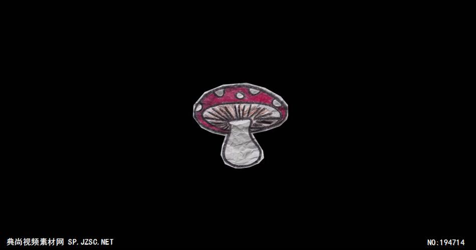 纸质装饰元素  (   )ushroom1 视频素材下载