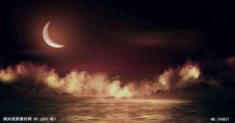 弯弯的月亮 款A2022月光下的宁静海面有音乐