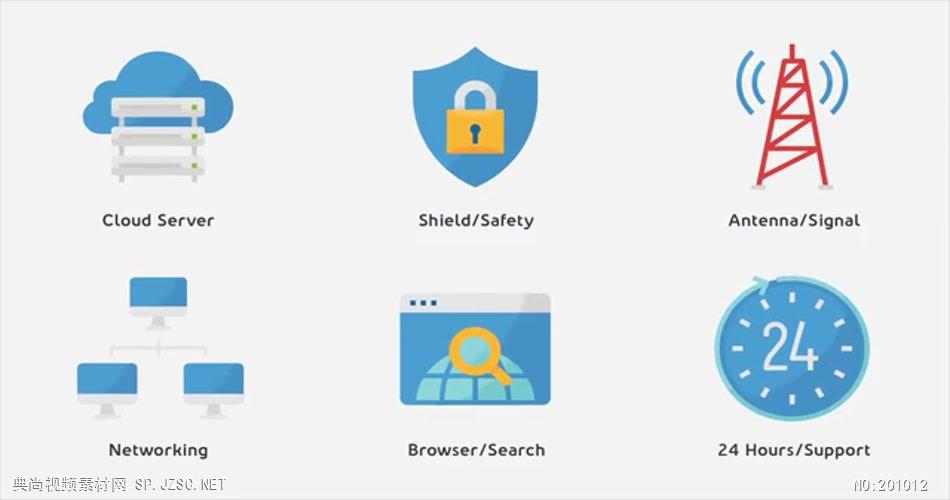 AE：计算机网络主题动画图标ae特效素材下载网站