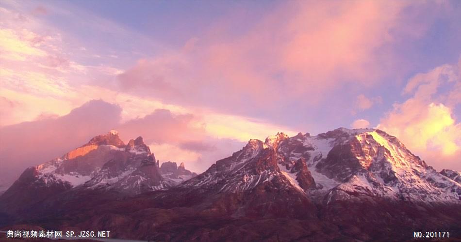 雪山云雾中国名胜风景标志性景点高清视频素材