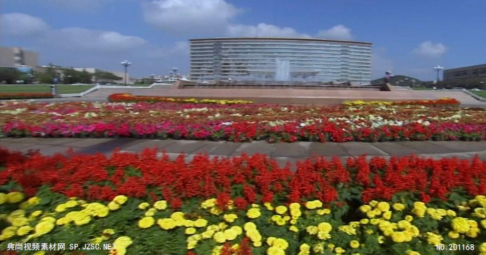 青岛风景+城市面貌中国名胜风景标志性景点高清视频素材
