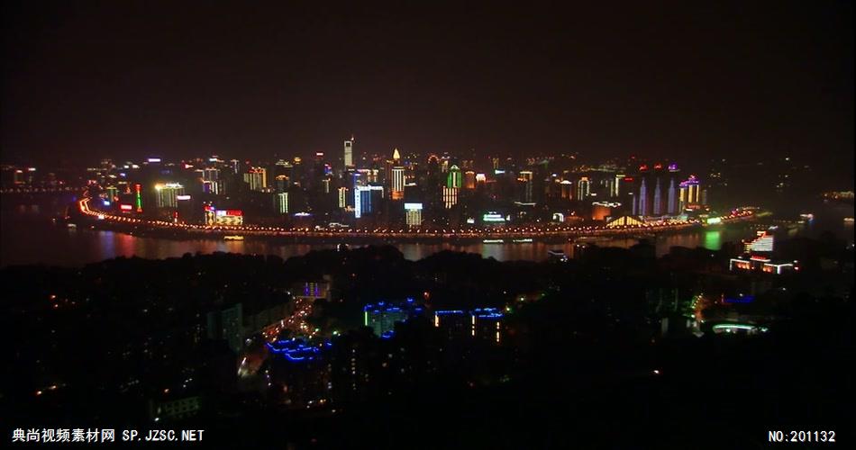 重庆夜景高清视频_batch中国名胜风景标志性景点高清视频素材