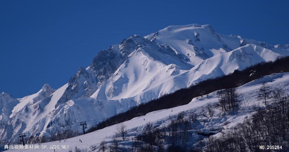 ［4K］ 高原雪景4 4K片源 超高清实拍视频素材 自然风景山水花草树木瀑布超清素材