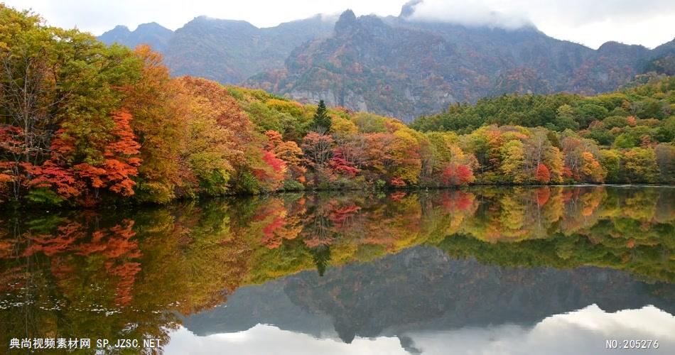 ［4K］ 红叶静湖3 4K片源 超高清实拍视频素材 自然风景山水花草树木瀑布超清素材