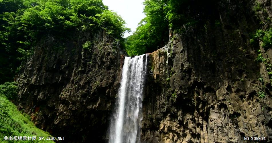 ［4K］ 山川瀑布 4K片源 超高清实拍视频素材 自然风景山水花草树木瀑布超清素材