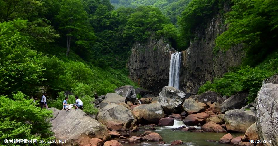 ［4K］ 山川瀑布 4K片源 超高清实拍视频素材 自然风景山水花草树木瀑布超清素材