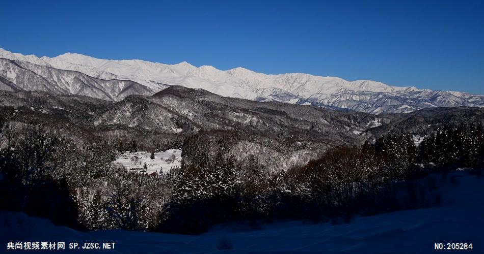 ［4K］ 高原雪景4 4K片源 超高清实拍视频素材 自然风景山水花草树木瀑布超清素材