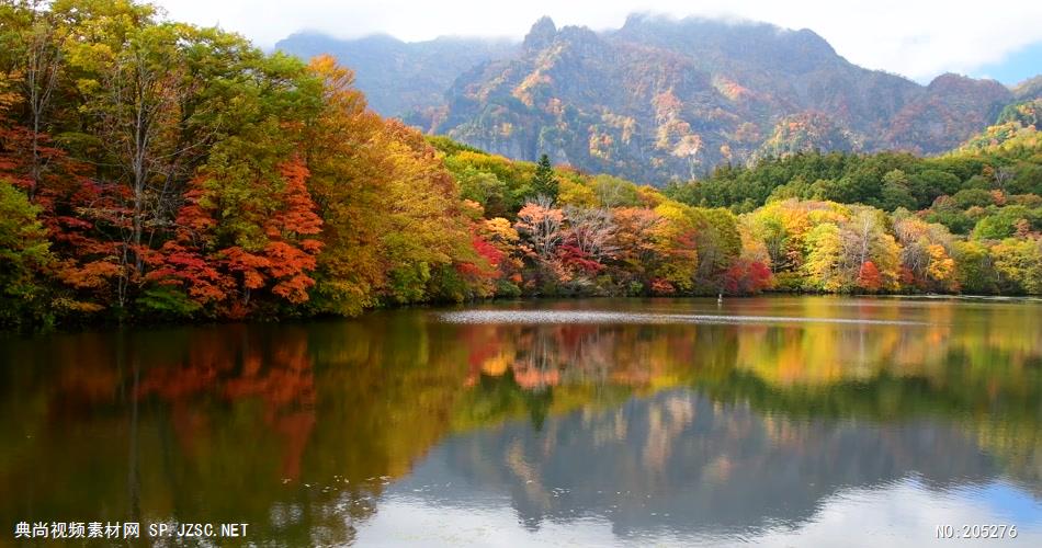 ［4K］ 红叶静湖3 4K片源 超高清实拍视频素材 自然风景山水花草树木瀑布超清素材