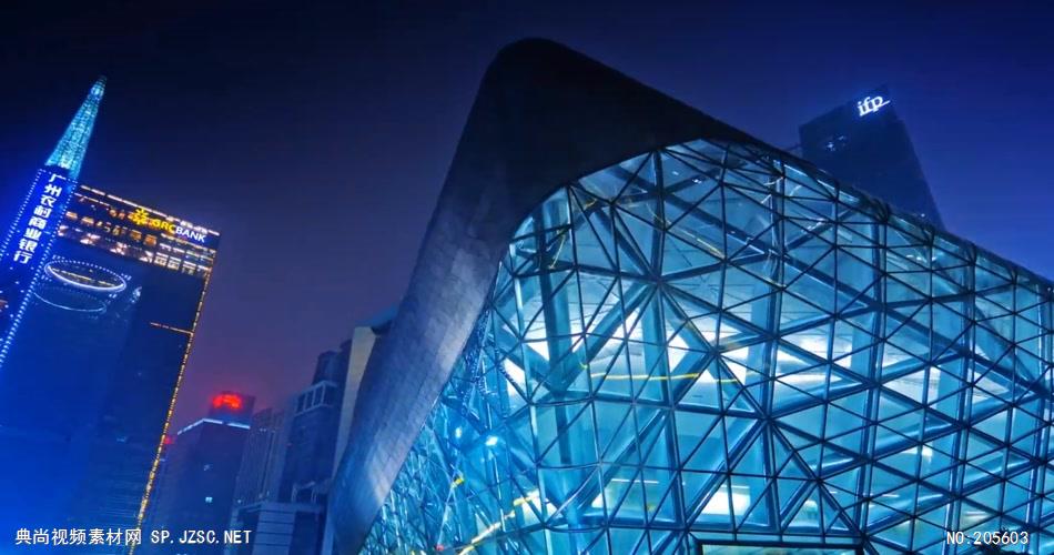 中国上海广州城市地标建筑高端办公楼夜景航拍宣传片高清视频素材城市12