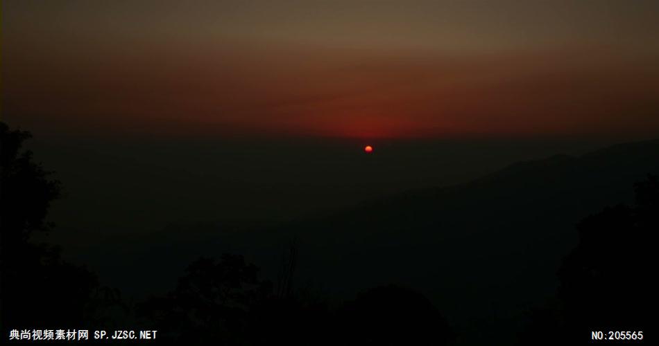 唯美高山观赏艳丽日出升起自然景象高清视频延时实拍湖边高山云层星空城市乡村梯田日出日落风景高清实拍视频素材