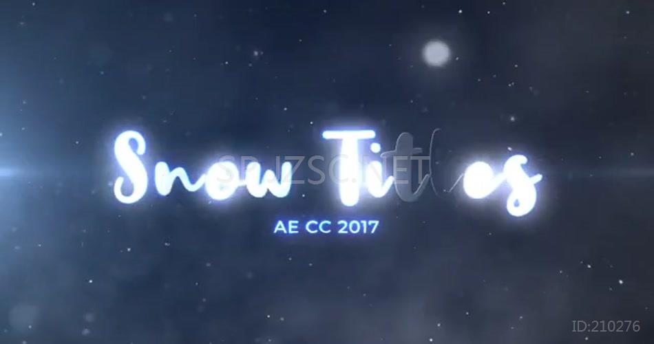 AE 17203 粒子雪效果标题展示 ae素材源文件