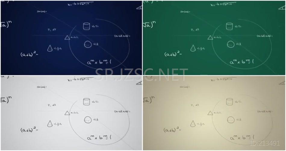 18969 数学公式标志展示AE素材