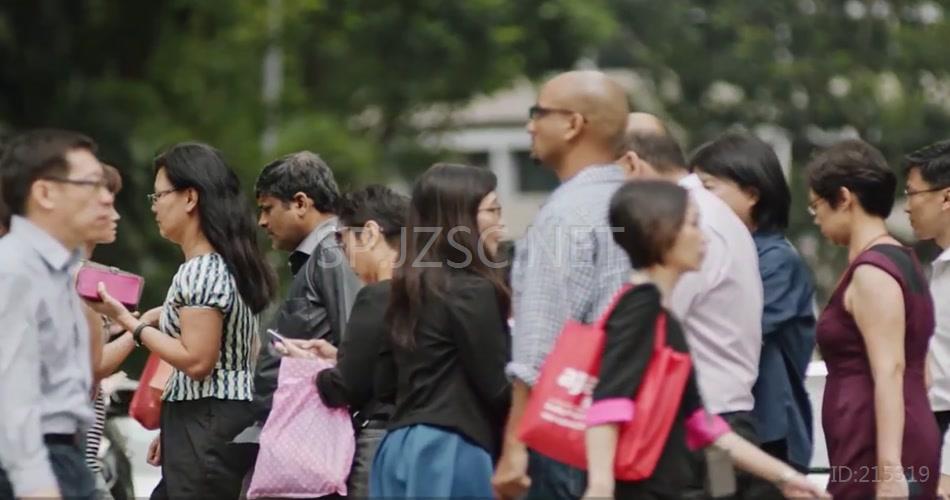 繁华都市城市人群人流延时写意视频素材