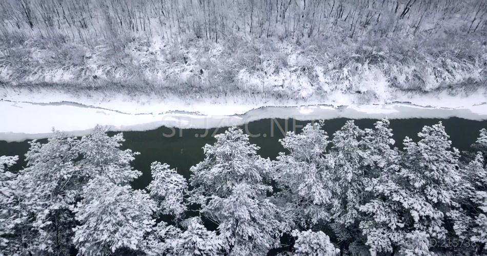 冬天冬景雪地大雪4K视频素材