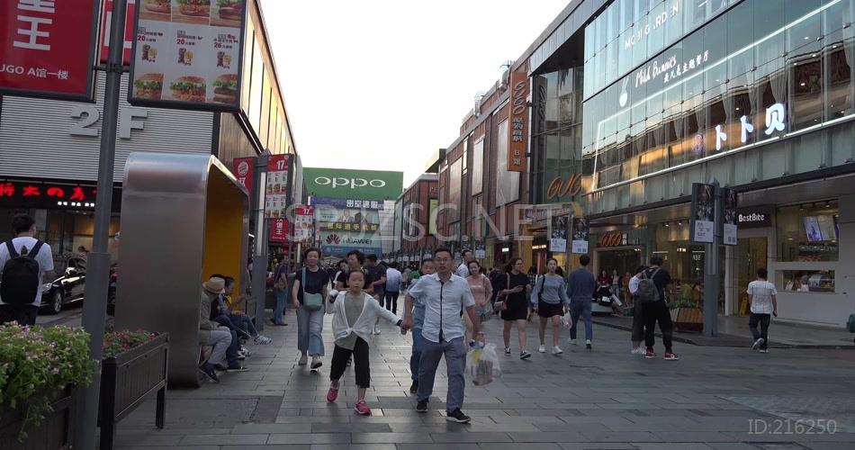 4K宁波天一广场商业街动态漫游经济发展视频素材