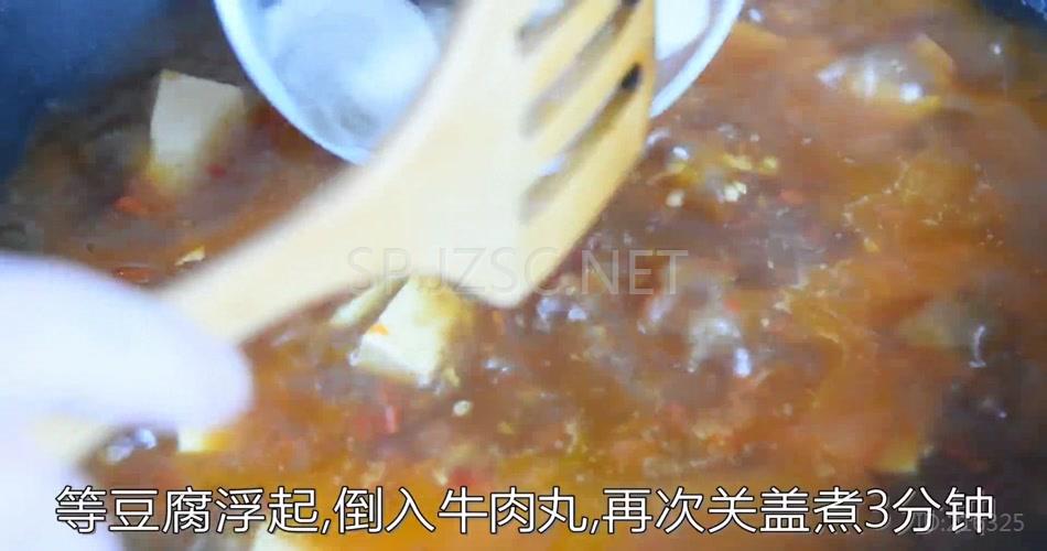 番茄牛肉丸豆腐煲超清无水印美食视频