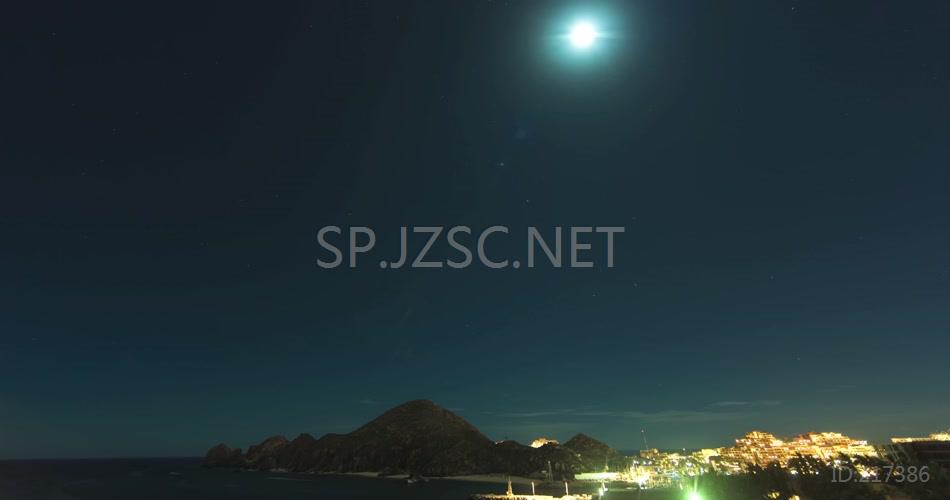 蓝天白云夜晚星空极光大自然风景延时拍摄视频素材